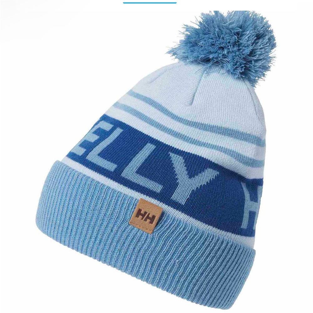 Helly Hansen Blue Knit Pom-Pom Beanie